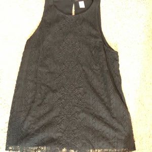 Black lace tank top